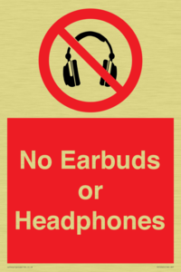 No Earbuds or Headphones